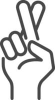 Hand with finger icon symbol image for gesture illustration vector