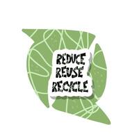 Reduce Reuse Recycle concept. design. vector