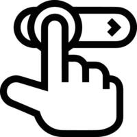 mano con dedo icono símbolo imagen para gesto ilustración vector