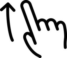 Hand with finger icon symbol image for gesture illustration vector
