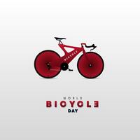 World Bicycle Day. June 3. Holiday concept. Template for background, banner, card, poster etc vector