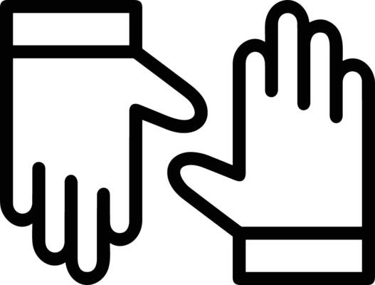 Hand with finger icon symbol image for gesture illustration