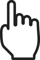 Hand with finger icon symbol image for gesture illustration vector