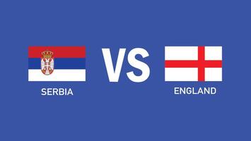 serbia y Inglaterra partido diseño emblema europeo naciones 2024 equipos países europeo Alemania fútbol americano símbolo logo ilustración vector