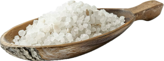 Coarse Sea Salt in Rustic Bowl. png