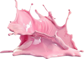 Pink Paint Splashing in Dynamic Motion. png