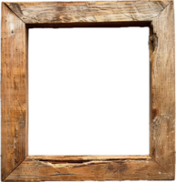 Weathered Rustic Wooden Picture Frame. png