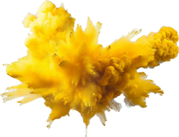Vibrant Yellow Ink Explosion in Water. png