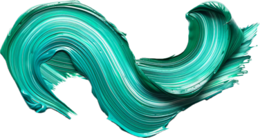 Abstract Swirl of Green Paint Strokes. png