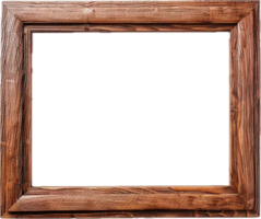 Weathered Rustic Wooden Picture Frame. png