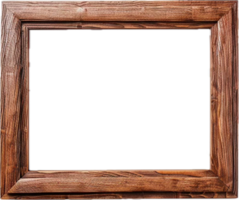 Weathered Rustic Wooden Picture Frame. png