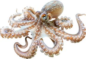 Colorful Octopus with Spread Tentacles. png