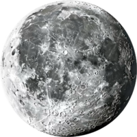 gedetailleerd maan- oppervlakte met kraters. png