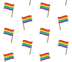 Seamless pattern of flat new lgbtq flag vector