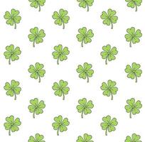 Seamless pattern of hand drawn shamrock vector