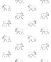 Seamless pattern of sketch moose vector