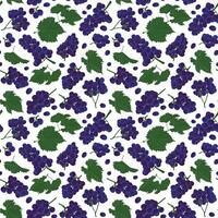 Seamless endless pattern of bunches of grapes. Illustration in hand drawn style. Can be used to create packaging, covers, backgrounds, cards, textiles, clothing, souvenirs and much more. vector
