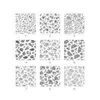 Set of patterns. Illustration in hand drawn style. Can be used to design layouts, textiles, clothing, covers, packaging, backgrounds and more vector