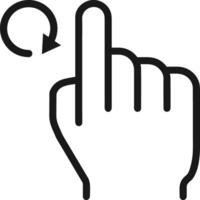 Hand with finger icon symbol image for gesture illustration vector