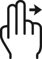 Hand with finger icon symbol image for gesture illustration vector