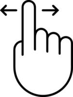 Hand with finger icon symbol image for gesture illustration vector