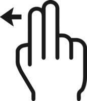 Hand with finger icon symbol image for gesture illustration vector