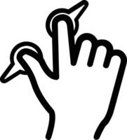 Hand with finger icon symbol image for gesture illustration vector