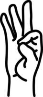 Hand with finger icon symbol image for gesture illustration vector