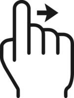 Hand with finger icon symbol image for gesture illustration vector