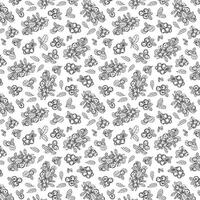 Seamless endless pattern of berries. Illustration in hand drawn style. Can be used to create packaging, covers, backgrounds, cards, textiles, clothing, souvenirs and much more. vector
