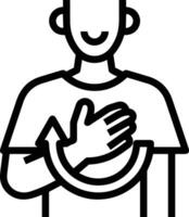 Hand with finger icon symbol image for gesture illustration vector