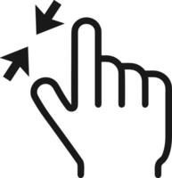 Hand with finger icon symbol image for gesture illustration vector