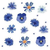 verano y primavera modelo con acianos bluet . floral tema, verano patrones para varios productos, floral impresión para cerámico platos o otro productos vector