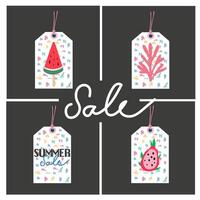 Sale coupons collection for social media banners, web design, shopping on-line, posters. Summer sale . Sale coupons. Set of season banner templates vector