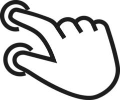 Hand with finger icon symbol image for gesture illustration vector