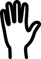 Hand with finger icon symbol image for gesture illustration vector