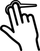 Hand with finger icon symbol image for gesture illustration vector