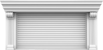 moderno bianca box auto porta con luci. png