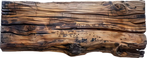 Weathered Wooden Planks with Cracks. png