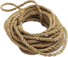 Coiled Thick Natural Fiber Rope. png
