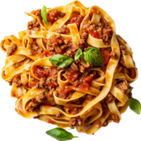 Plate of Tagliatelle with Bolognese Sauce. png
