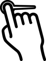 Hand with finger icon symbol image for gesture illustration vector