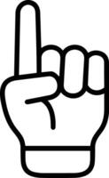 Hand with finger icon symbol image for gesture illustration vector