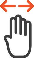 Hand with finger icon symbol image for gesture illustration vector