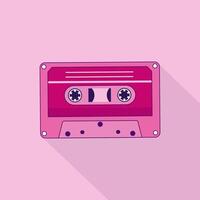 Aesthetics of the 90s, audio tape, retro cassettes for a tape recorder. 2000s Elements . Modern flat style vector