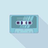 Aesthetics of the 90s, audio tape, retro cassettes for a tape recorder. 2000s Elements . Modern flat style vector