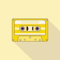 Aesthetics of the 90s, audio tape, retro cassettes for a tape recorder. 2000s Elements . Modern flat style vector