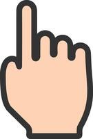 Hand with finger icon symbol image for gesture illustration vector