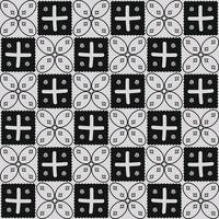 abstract monochrome batik kawung pattern vector