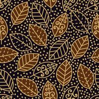 indonesian leaves batik seamless pattern vector